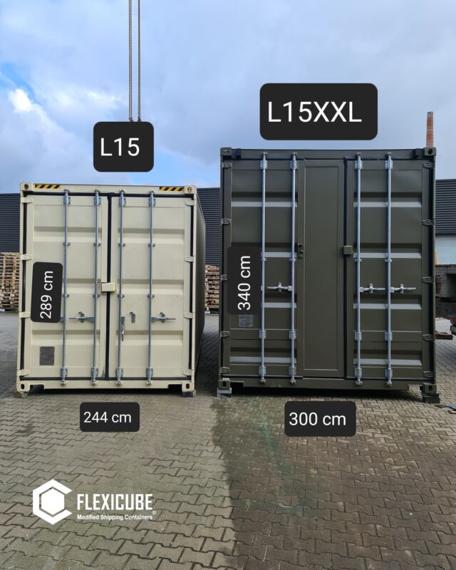 The difference is huge 🙌🏼 L15 vs L15XXL#container #containers #shippingcontainer #containerhome #containerhouse #containeroffice #build #homeinspo #homeinspiration #homeideas #summerhouse #glamping #camping #guesthouse #gardenhouse #blackhouse #modernhomes #modernhome #berlin #hamburg #vienna #containerlife #flexicube #tinyhomes #apartment #stockholm #cabin #cabinlife #cabinliving #homedesign