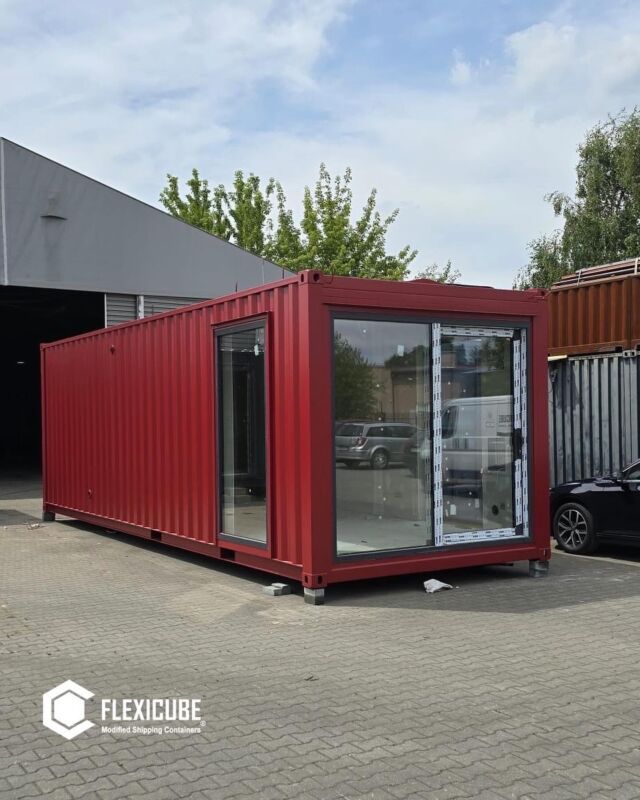 A pop of color to brighten your day 🟥🟦 Bremen project 🇩🇪 @deichkindcountryloft Let us know what color you would make your dream container? L22XL & F30 🏡#workinprogress #containerexperts #flexicubepl #flexicube #container #containers #containerhome #containerhouse #housing #build #containerarchitecture #tinyhome #tinyhouse #dreamhome #dreamhouse #shippingcontainer #shippingcontainerhome #shippingcontainerhouse #airbnb #guesthouse #apartment #mancave #hotelroom #containersolutions #cabin #homeinspiration #homeinspo #homestyle