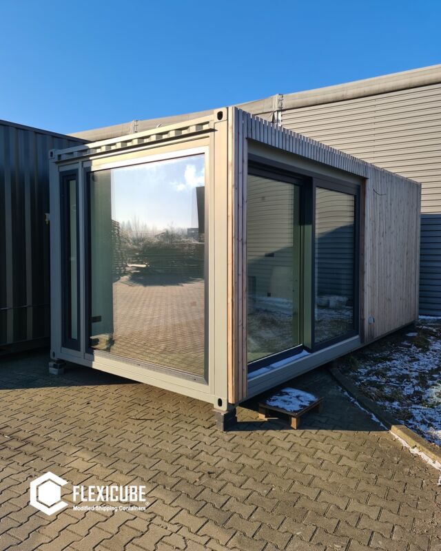 Transform your shipping container home with a stunning facade! 🏠 Whether you want to add a touch of elegance with a small panel or completely cover the container’s structure, our range of cladding options has got you covered! L15XL (3m wide) 🏡#ContainerLiving #HomeTransformation #containerarchitecture #shippingcontainerhomes #cladding #containerhome #containerhouse #containerhomes #smallliving #tinyliving #minimalliving #airbnbhomes #gardenhouse #guesthouse #containersolutions #flexicube #modernhomes #modernhouse #shippingcontainerhome #shippingcontainerhouse #containeroffice #officedesign #officespace #containerlife #cabin #cabinlife #haus #beautifulhomes #mancave #containerbuilt