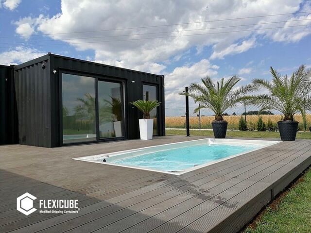 We miss those sunny summer days ☀️ F30#airbnb #containerhome #containerhouse  #shippingcontainerhome #shippingcontainerhouse #poolhouse #containerpool #tinyliving #cabin #cabinlife #box #guesthouse #gardenhouse #camping #glamping #rental #room #tinyhousecontainer #tinyhome #flexicubepl #mountainhome #modernhomes #modernhouse #homeideas #homeinspiration #cozyhome #summerhouse #amazinghomes #vacationhome